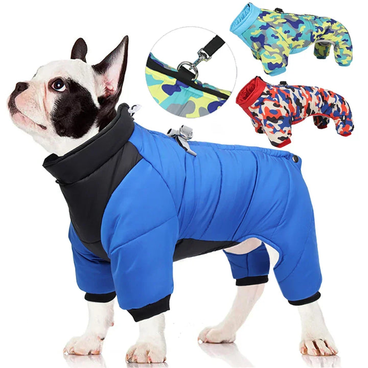 FurLuxe Waterproof Winter Coat with Harness Opening - Coat for Small and Medium Dogs