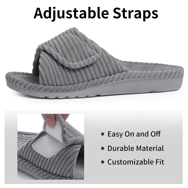 Orthopaedic Corduroy Slippers with Arch Support