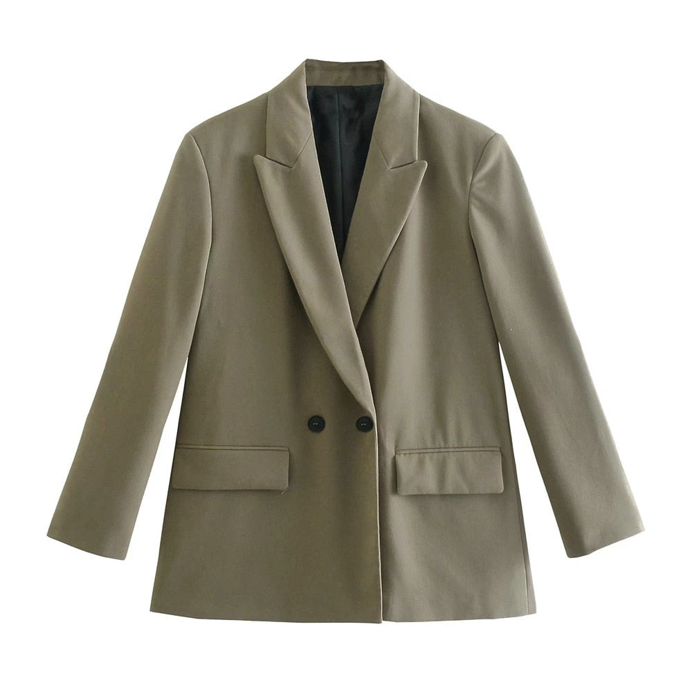Elegante Double-Breasted Blazer voor Dames