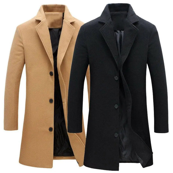 Men's Wool Coat for Autumn and Winter - Tomas