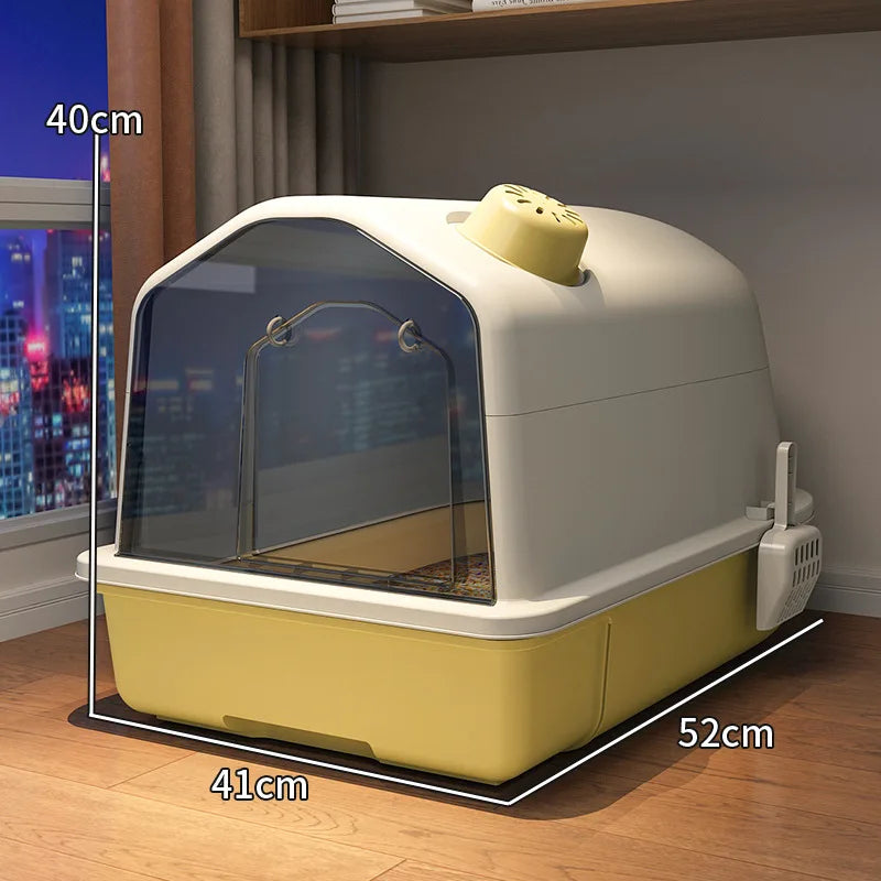 Litter Box Spacious & Odor-Free Comfort for Your Cat