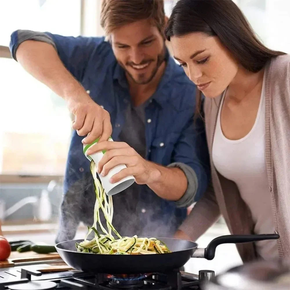 VeggiTwist Spiralizer | For Vegetables & Cheese | Manual & Compact | Stainless Steel & BPA-Free Plastic