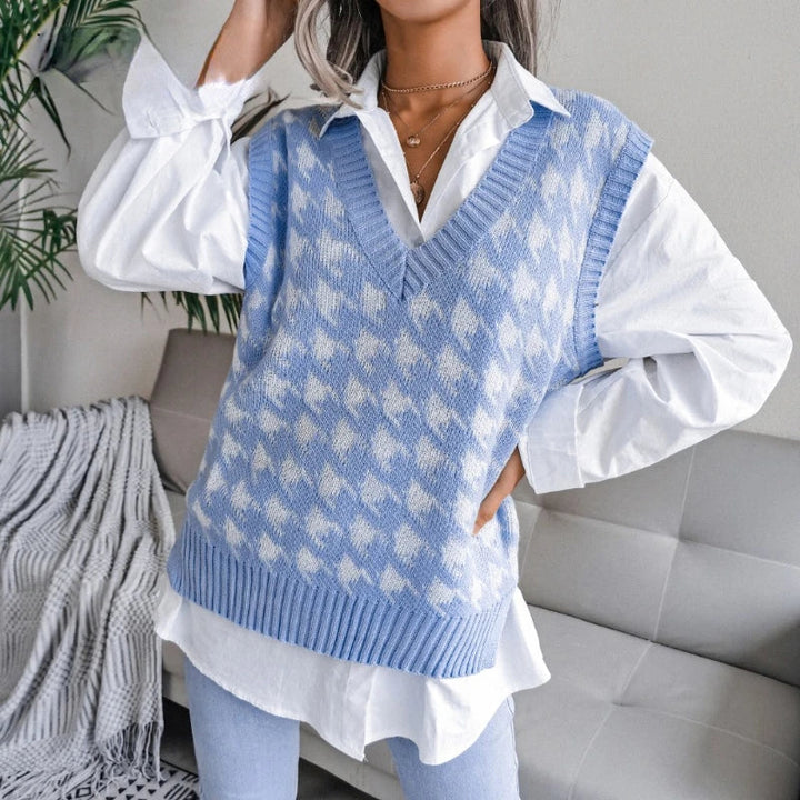 Women's Checked Waistcoat – Yara