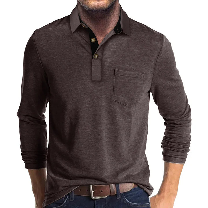 Men's Long-Sleeved Polo Shirt - Breathable & Versatile – Matteo