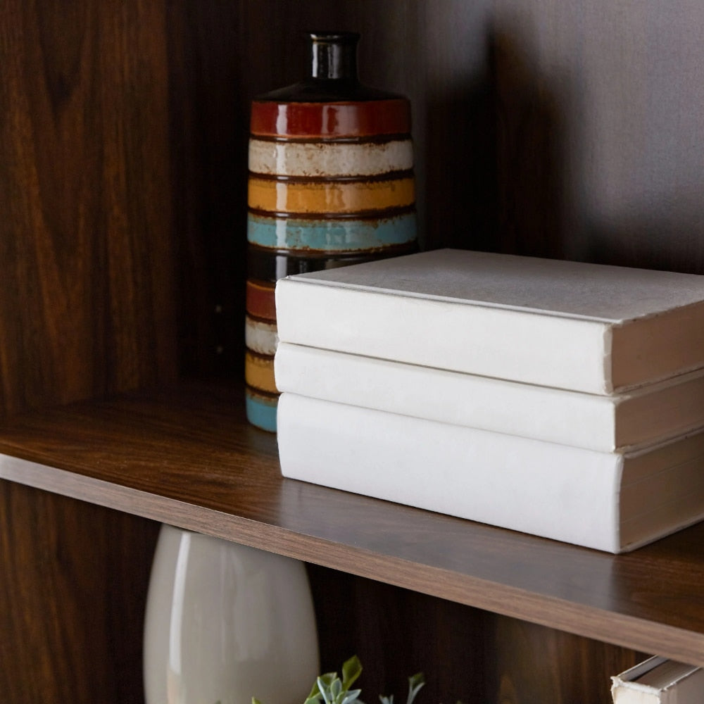 Njord - 5-Shelf Book Shelf Living Room Shelves Wood Shelves
