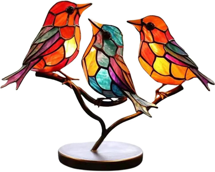 Colourful Birds on a Branch Decorative Figurine - ColorBirds