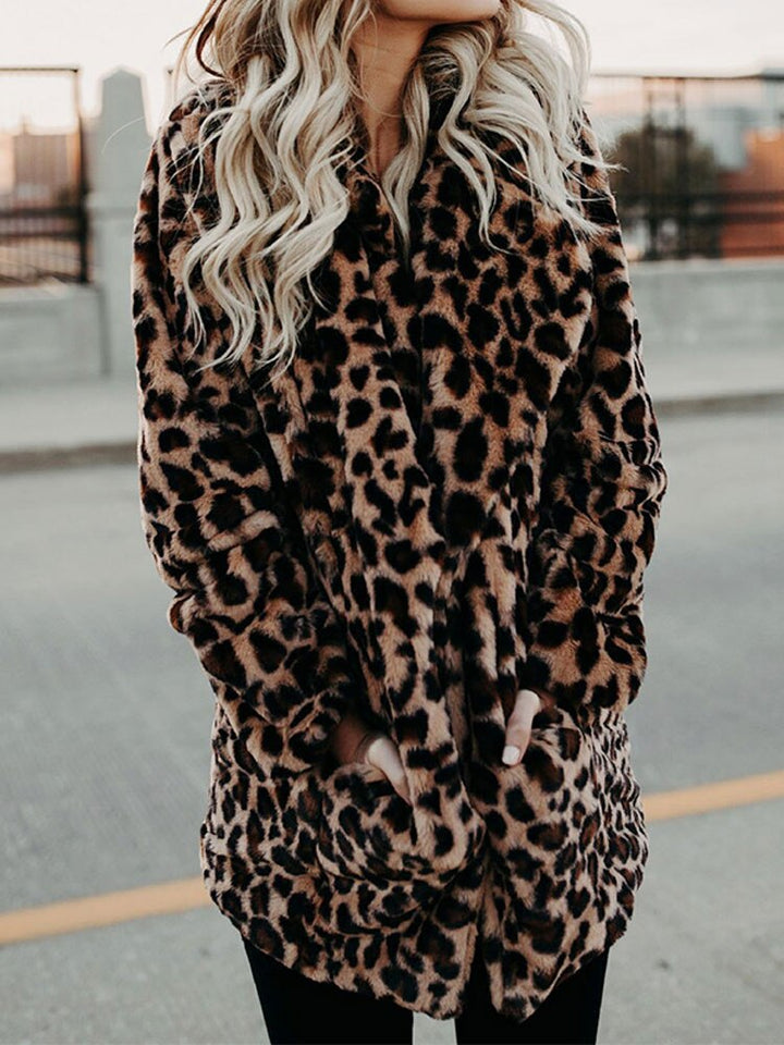 Leopard Print Women's Winter Coat - Sofia