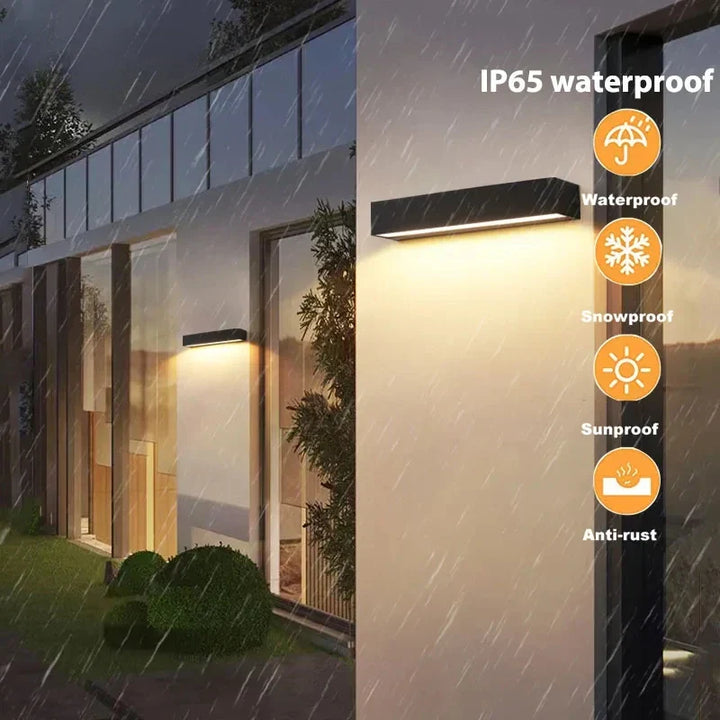 Solavella Solar Wall Lamp | 16 LEDs | Super Bright and Waterproof | For Garden, Balcony and House Wall | Warm and Cool White