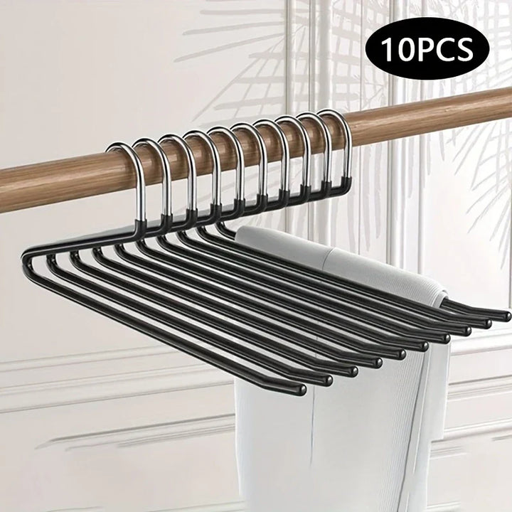 Clothoria | Open Trouser Hangers | Space-Saving & Sturdy | Metal with Anti-Rust Coating