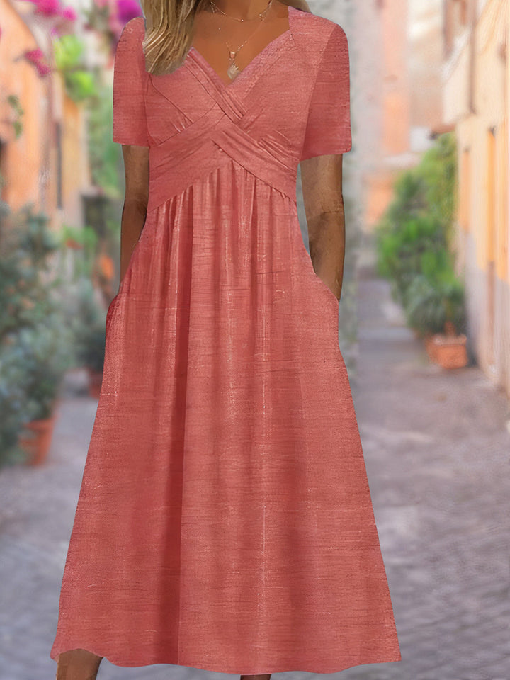 Stylish V-Neck Summer Dress
