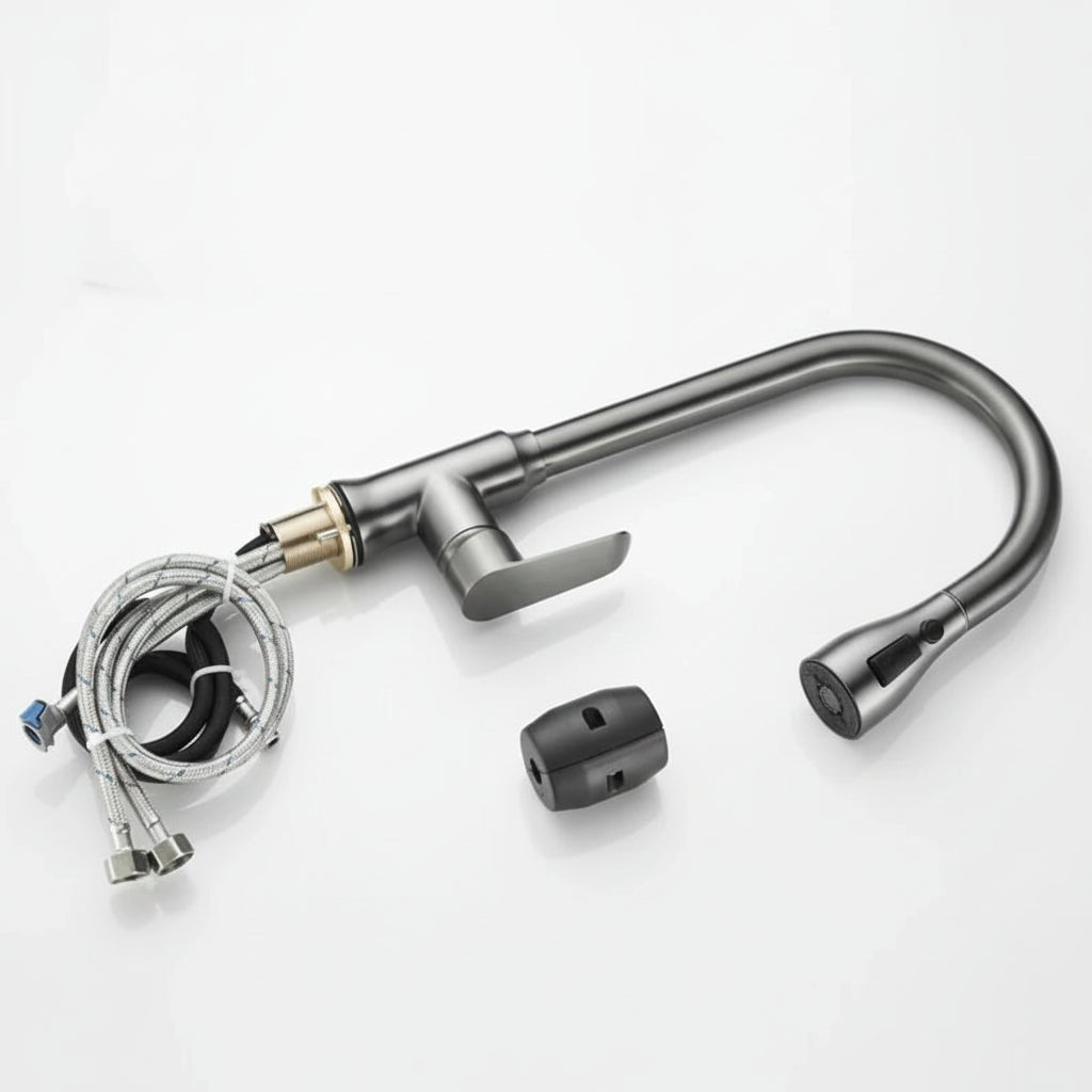 SWIVELUX – Elegant Kitchen Tap with Pull-Out Function and 360° Rotation