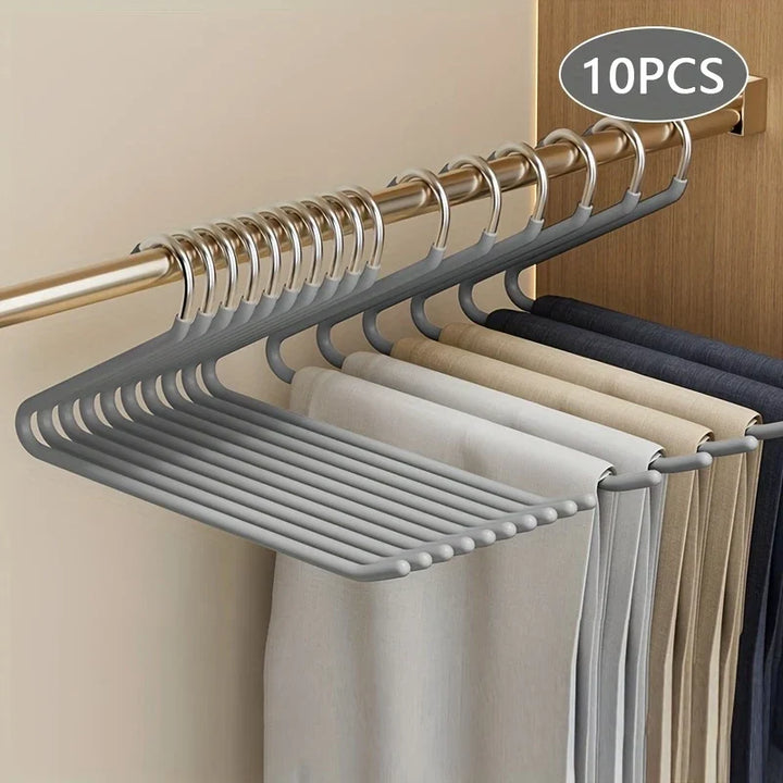 Clothoria | Open Trouser Hangers | Space-Saving & Sturdy | Metal with Anti-Rust Coating