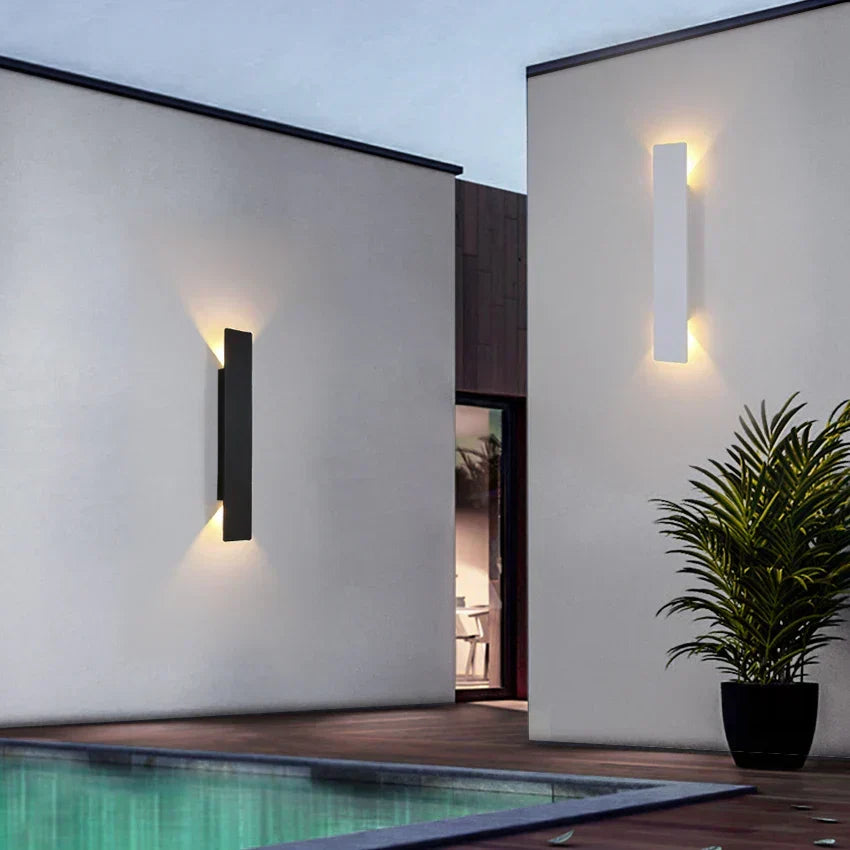 AquaLine LED Outdoor Wall Lamp – Elegant Design with Weatherproof Housing