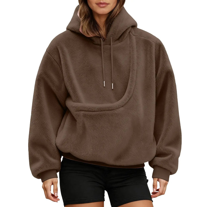 Kangaroo hoodie with built-in pouch for cats and dogs