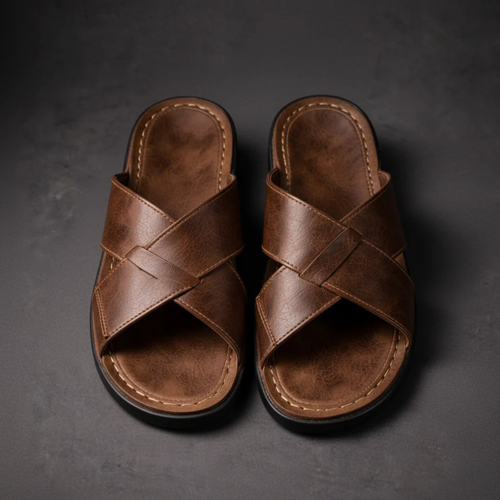Men's Sandals | Criss-Cross Strap Design & Slip-On Comfort