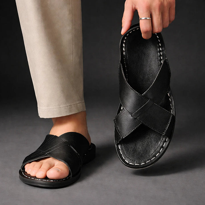 Men's Sandals | Criss-Cross Strap Design & Slip-On Comfort