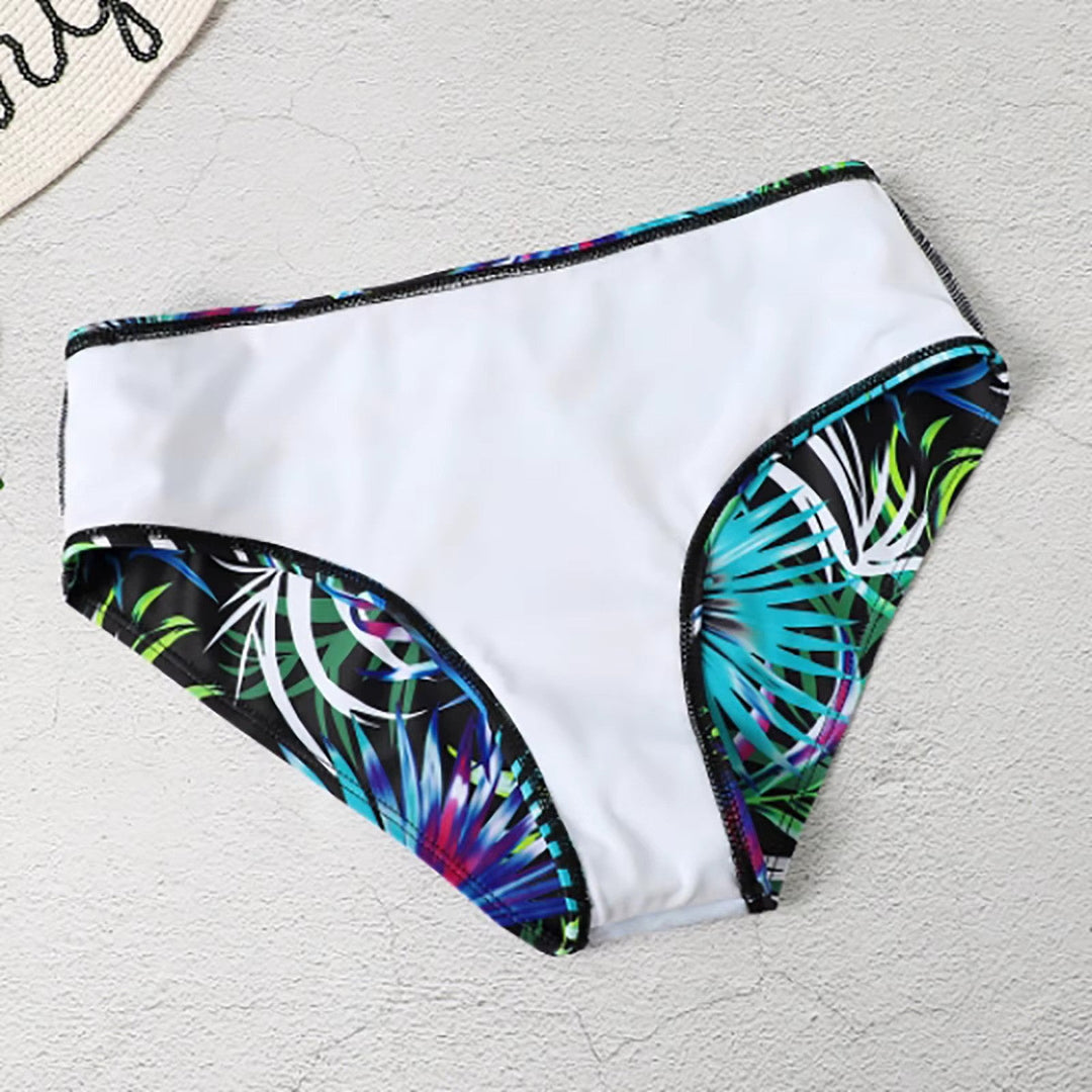 Mary - Women's High Waist Leaf Print Bikini