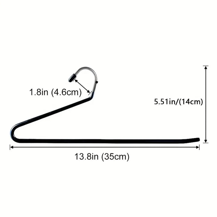 Clothoria | Open Trouser Hangers | Space-Saving & Sturdy | Metal with Anti-Rust Coating