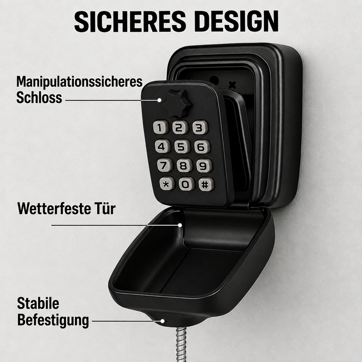 Key Safe with Code | Weatherproof Metal | Adjustable Combination Lock