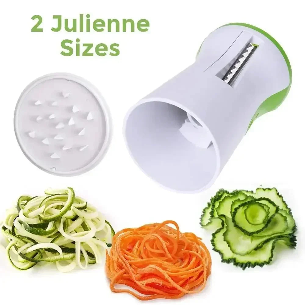 VeggiTwist Spiralizer | For Vegetables & Cheese | Manual & Compact | Stainless Steel & BPA-Free Plastic