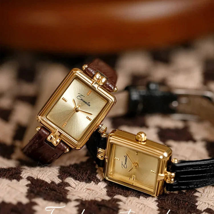 Sienna - Elegant Quartz Watch with Gold-Tone Strap