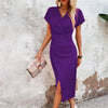 Maggiena – Casual Short V-Neck Mini Dress for Women | Effortless Charm