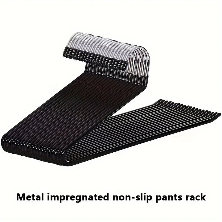 Clothoria | Open Trouser Hangers | Space-Saving & Sturdy | Metal with Anti-Rust Coating