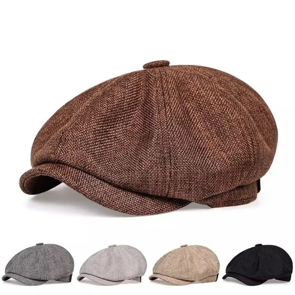 Vintage Flat Cap – Classic Retro-Style Newsboy Cap