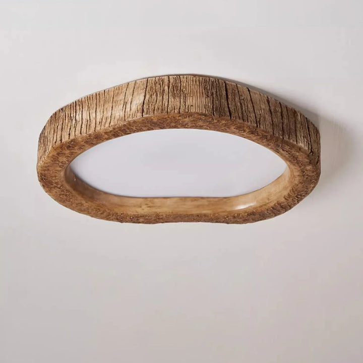 Rustic LED Ceiling Light with Wood Look - Auralog