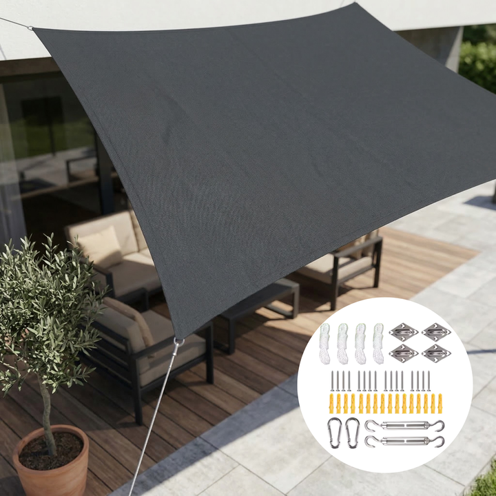 Waterproof Rectangular Shade Sail | Waterproof Outdoor Fabric | UV Protection | SkyCover