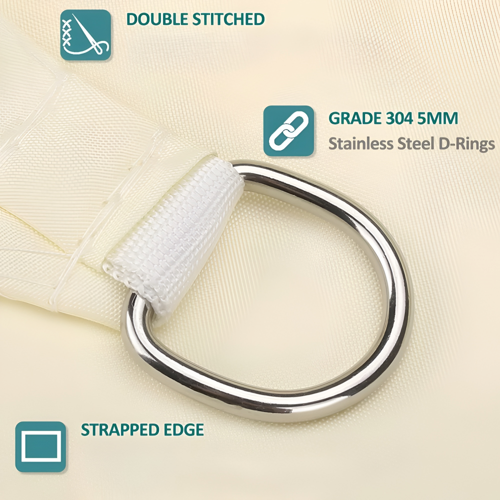 Waterproof Rectangular Shade Sail | Waterproof Outdoor Fabric | UV Protection | SkyCover