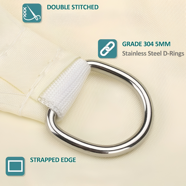 Waterproof Rectangular Shade Sail | Waterproof Outdoor Fabric | UV Protection | SkyCover