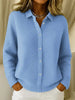 Women's Knitted Polo Jumper with Texture, Collar and Button Fastening