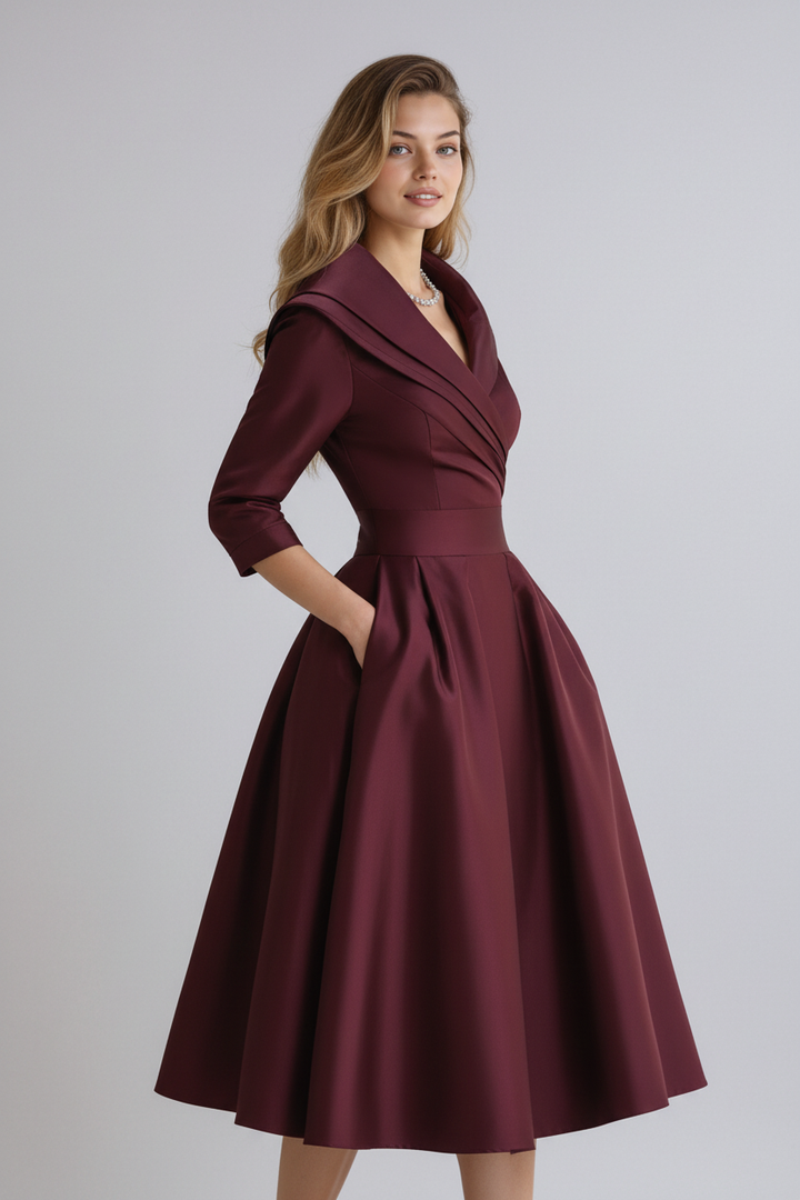 Fitted Midi Dress - Emilie
