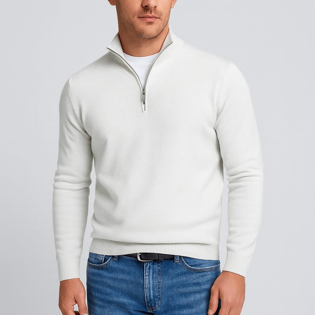 Men's Merino Wool Jumper with V-Neck