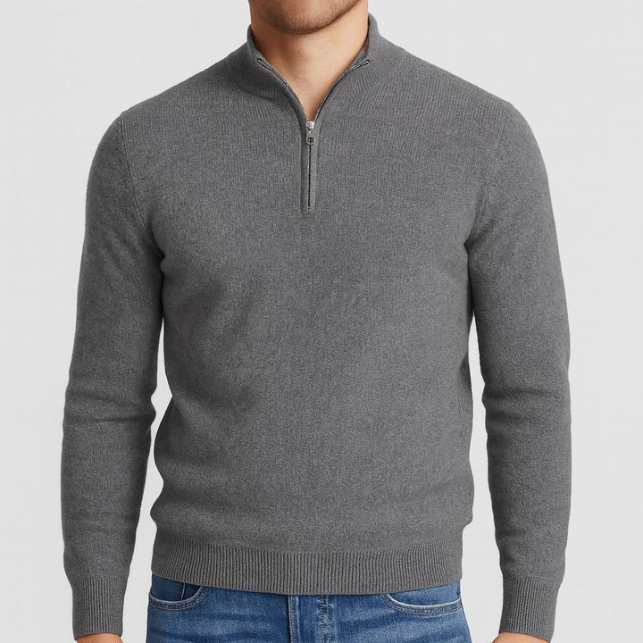 Men's Merino Wool Jumper with V-Neck