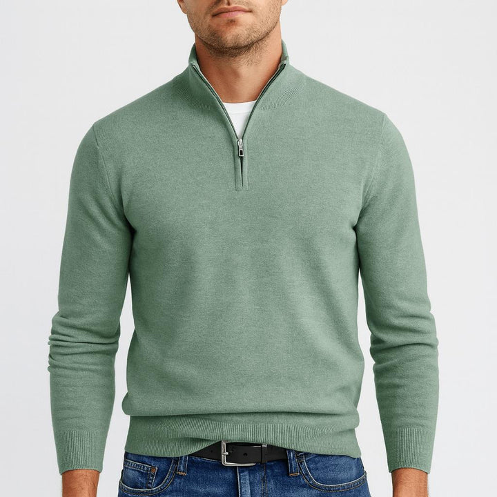Men's Merino Wool Jumper with V-Neck