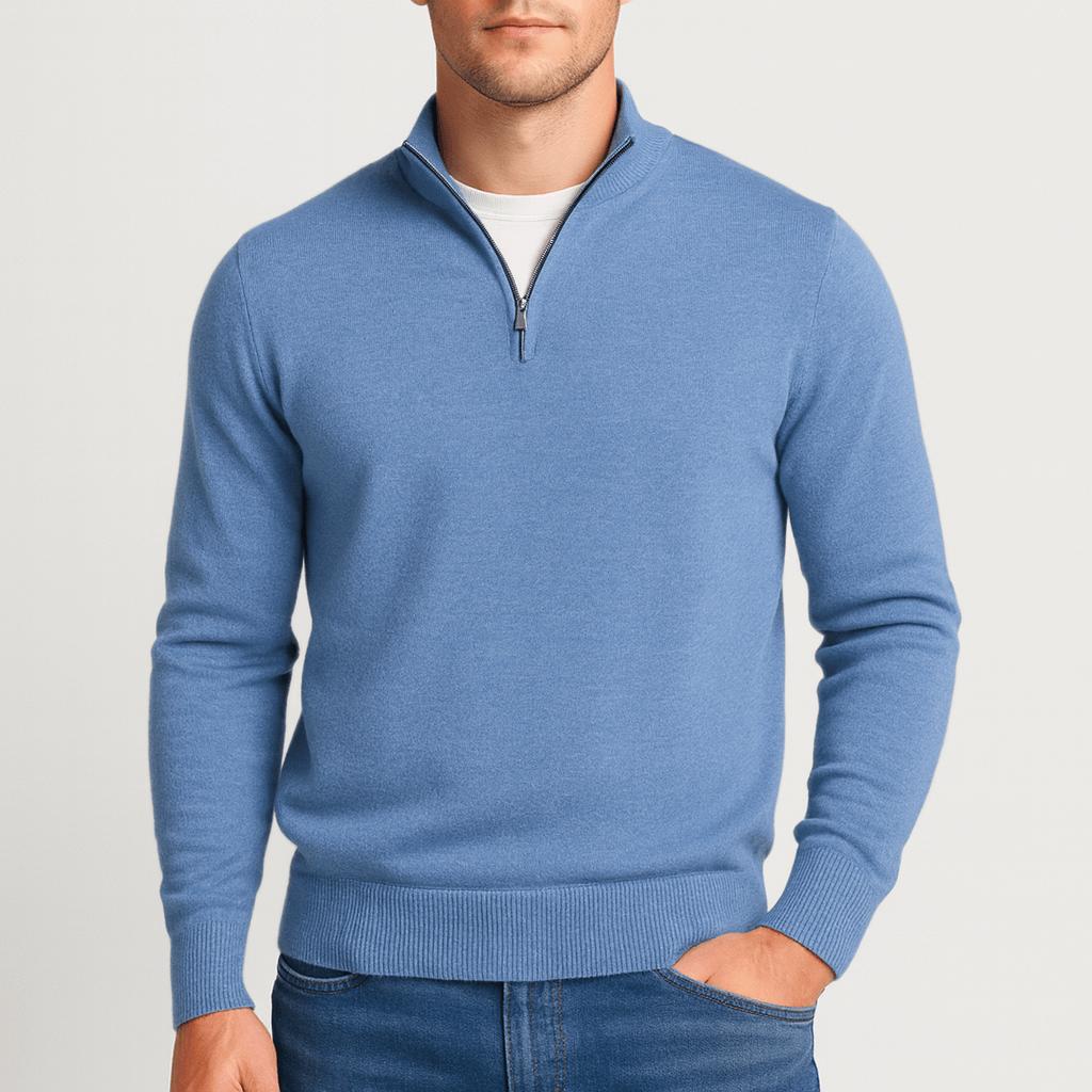 Men's Merino Wool Jumper with V-Neck