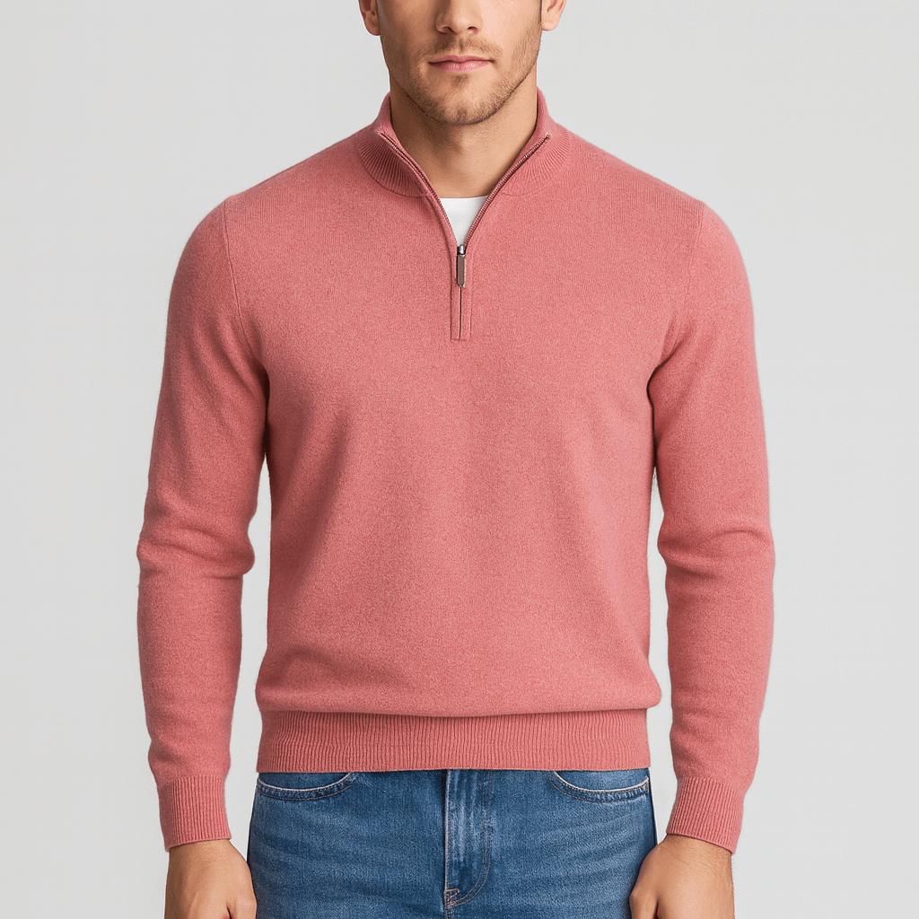 Men's Merino Wool Jumper with V-Neck