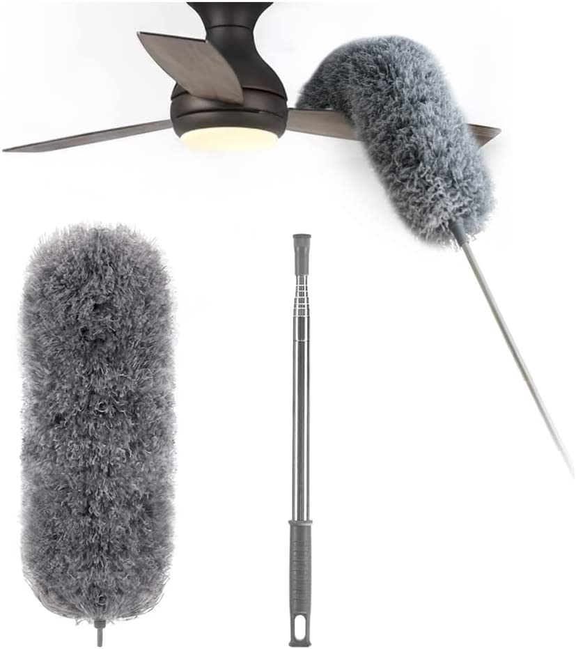 Extendable Microfibre Duster | Extra-Long Reach | Flexible Head | Washable