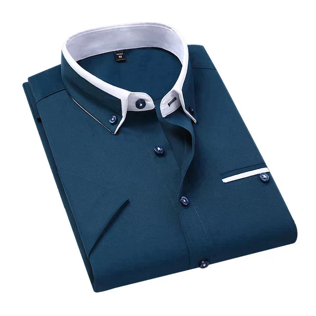 Timeless Shirt with Turn-Down Collar - Chad