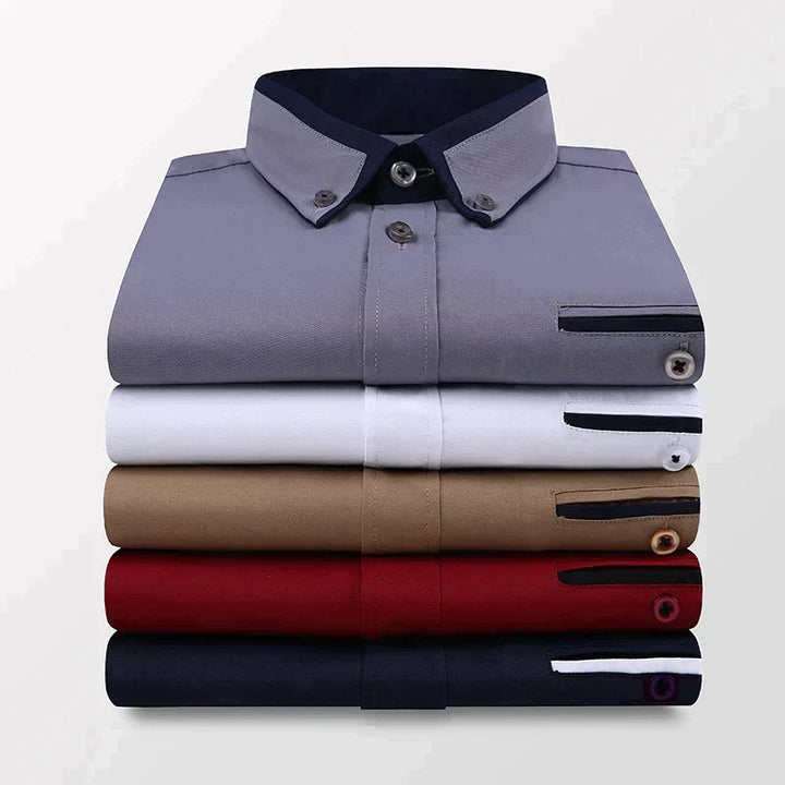 Timeless Shirt with Turn-Down Collar - Chad
