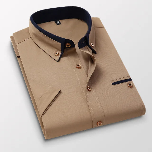Timeless Shirt with Turn-Down Collar - Chad