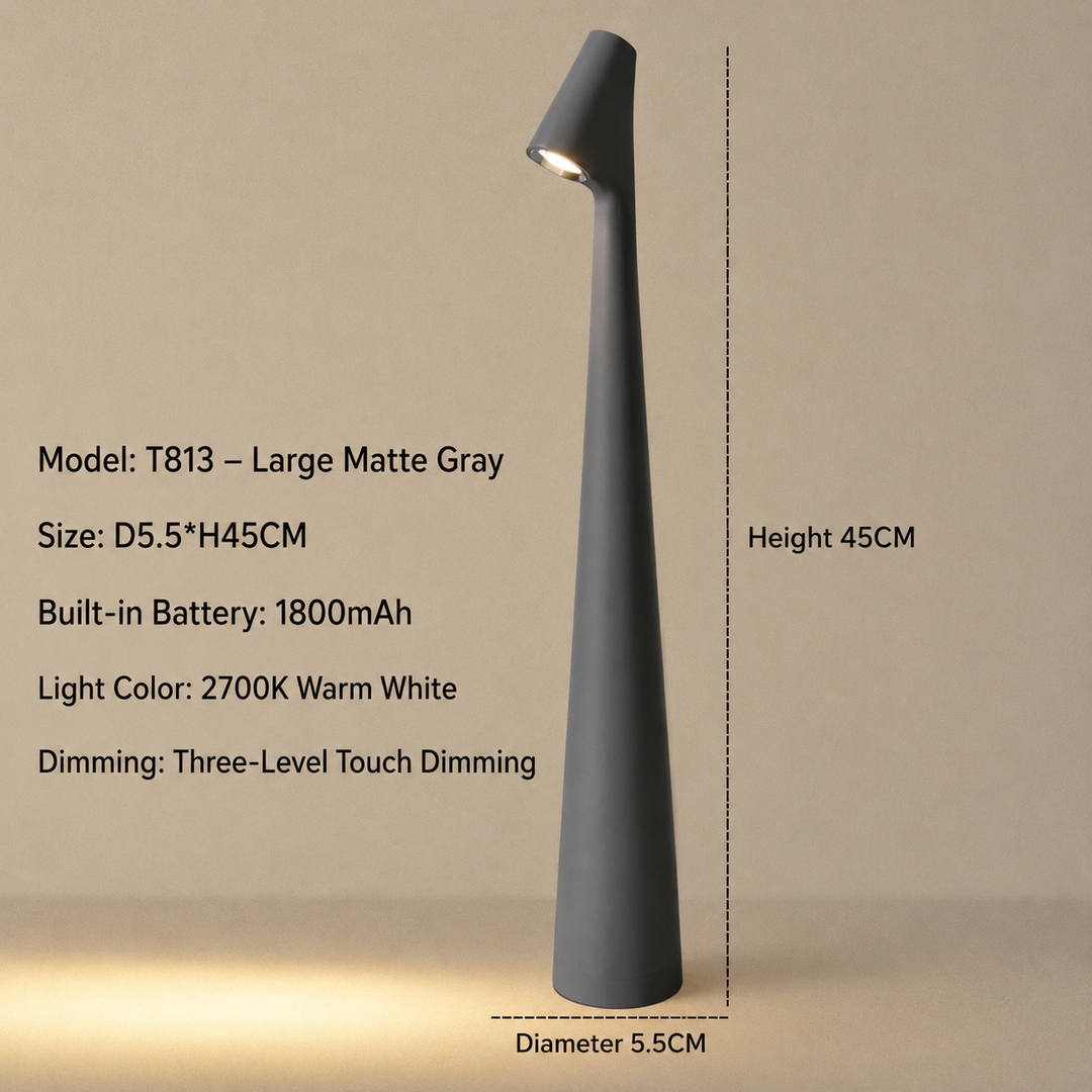 Cordless Designer LED Table Lamp with 3-Level Touch Dimming