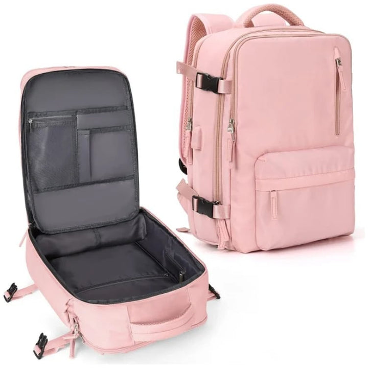 Multifunctional women's backpack 35 L with USB port