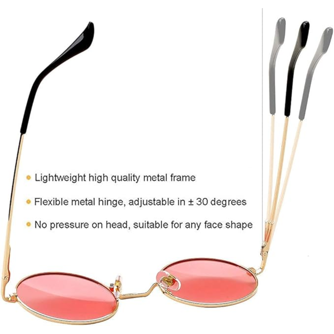 Retro Round Polarised Sunglasses - Lennon