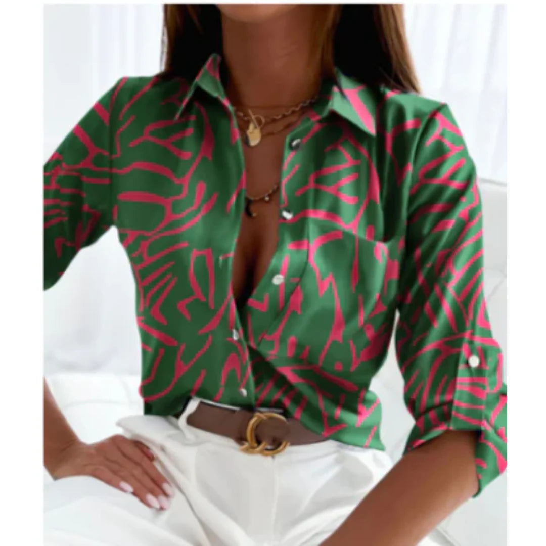 Women’s Gradient Print Blouse – Celestial Style for Everyday Wear