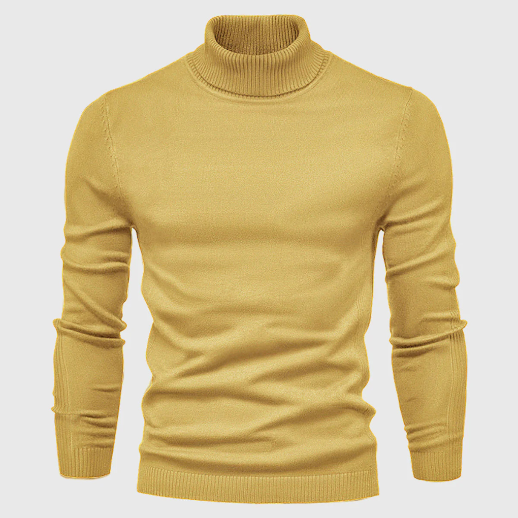 Men’s Wash-Able Turtleneck Sweater – Practical Style with Everyday Wear