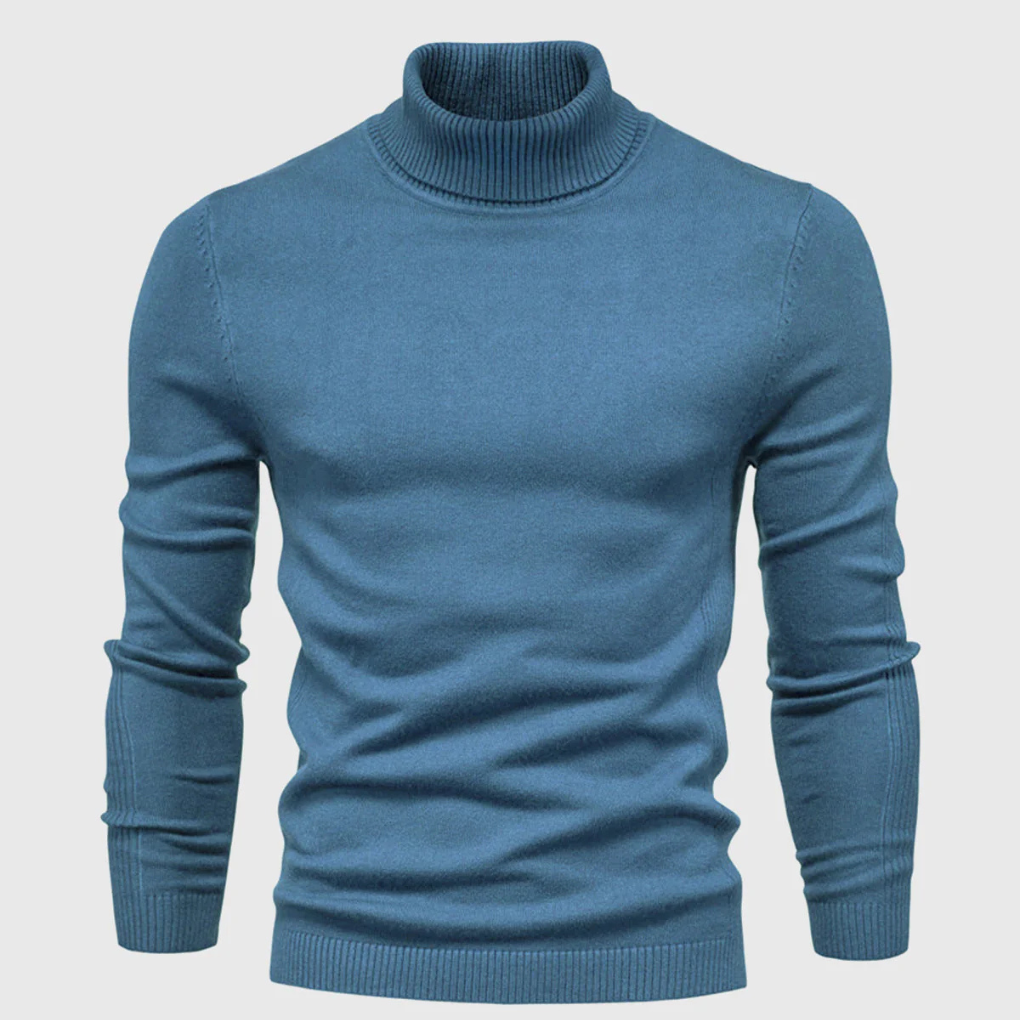 Men’s Wash-Able Turtleneck Sweater – Practical Style with Everyday Wear