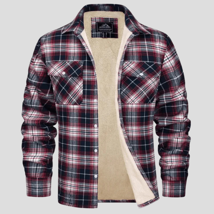 Men’s Plaid Jacket with Fleece Lining